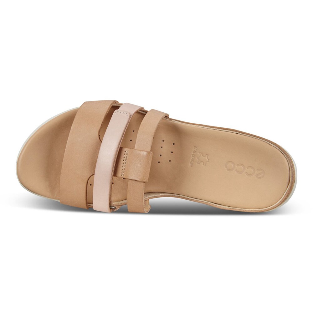 ECCO Womens Slides Khaki - Flash Sandals - UEB-532061